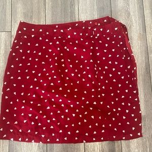 Nasty gal red heart mini skirt